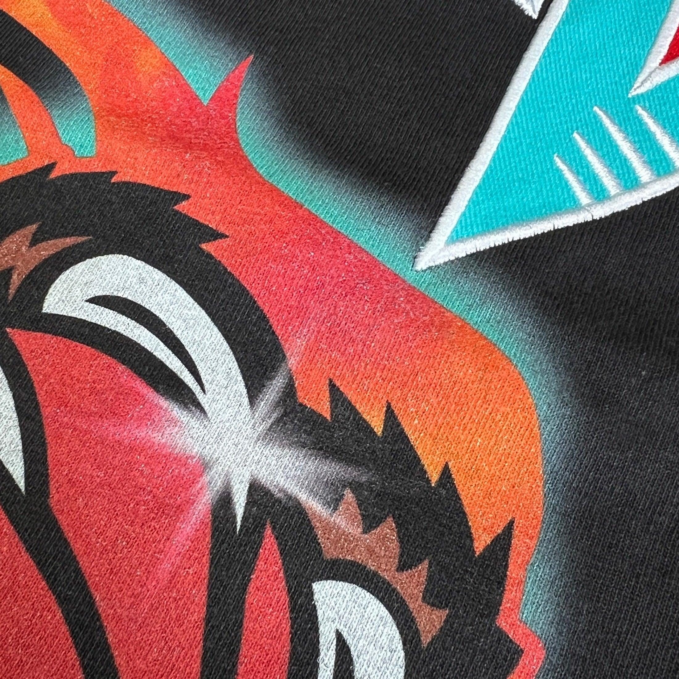 Mitchell And Ness T-Shirts Memphis Grizzlies Mitchell & Ness NBA HWC Flaming Arch Vintage T-Shirt - Faded Black