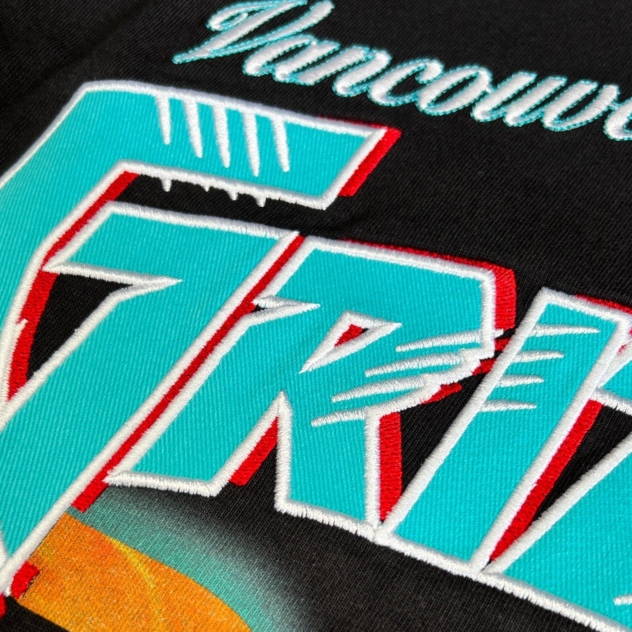 Mitchell And Ness T-Shirts Memphis Grizzlies Mitchell & Ness NBA HWC Flaming Arch Vintage T-Shirt - Faded Black