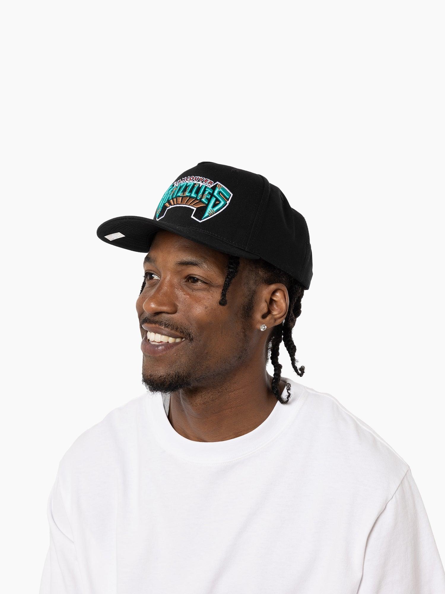 Mitchell And Ness Caps Memphis Grizzlies Mitchell & Ness NBA HWC Wordmark MVP Snapback Hat - Black