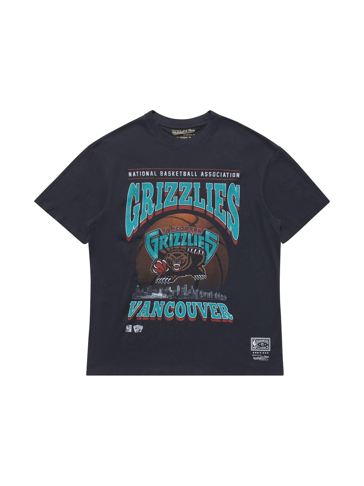 Mitchell And Ness T-Shirts Memphis Grizzlies Mitchell & Ness NBA Skyline Vintage T-Shirt - Faded Black