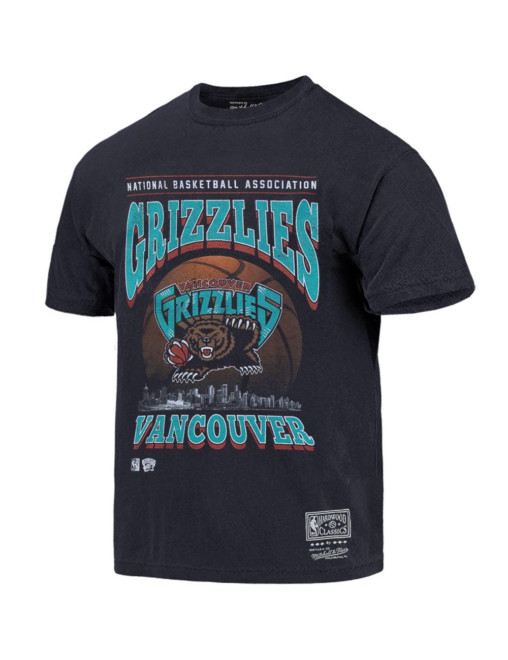 Mitchell And Ness T-Shirts Memphis Grizzlies Mitchell & Ness NBA Skyline Vintage T-Shirt - Faded Black