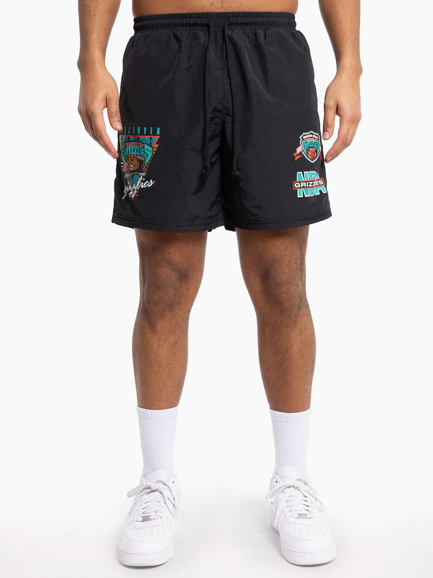 Mitchell And Ness Shorts Memphis Grizzlies Mitchell & Ness NBA Where You At Nylon Shorts - Black