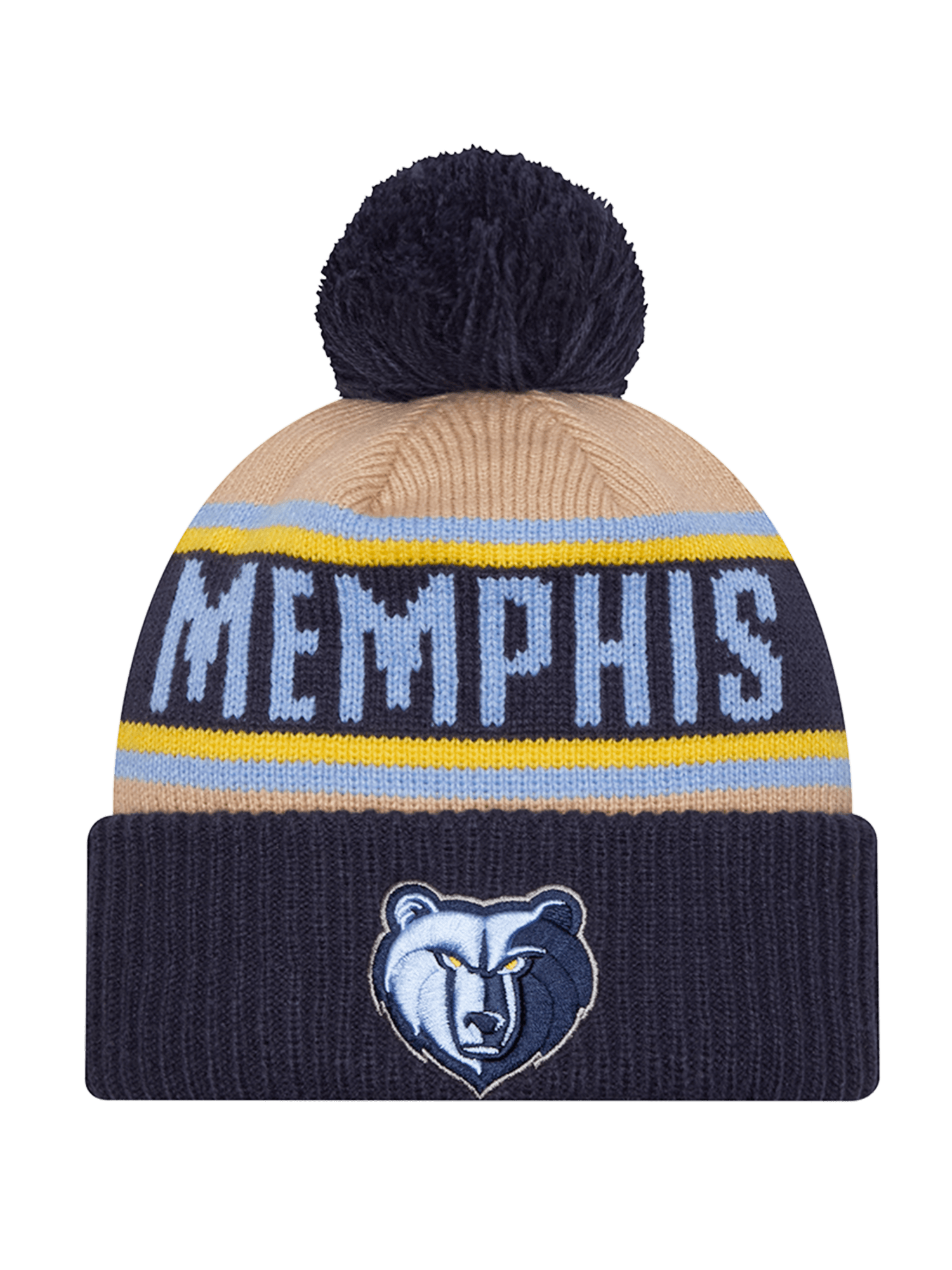 New Era Beanies Memphis Grizzlies New Era NBA 24 Draft Knit Beanie - Tan