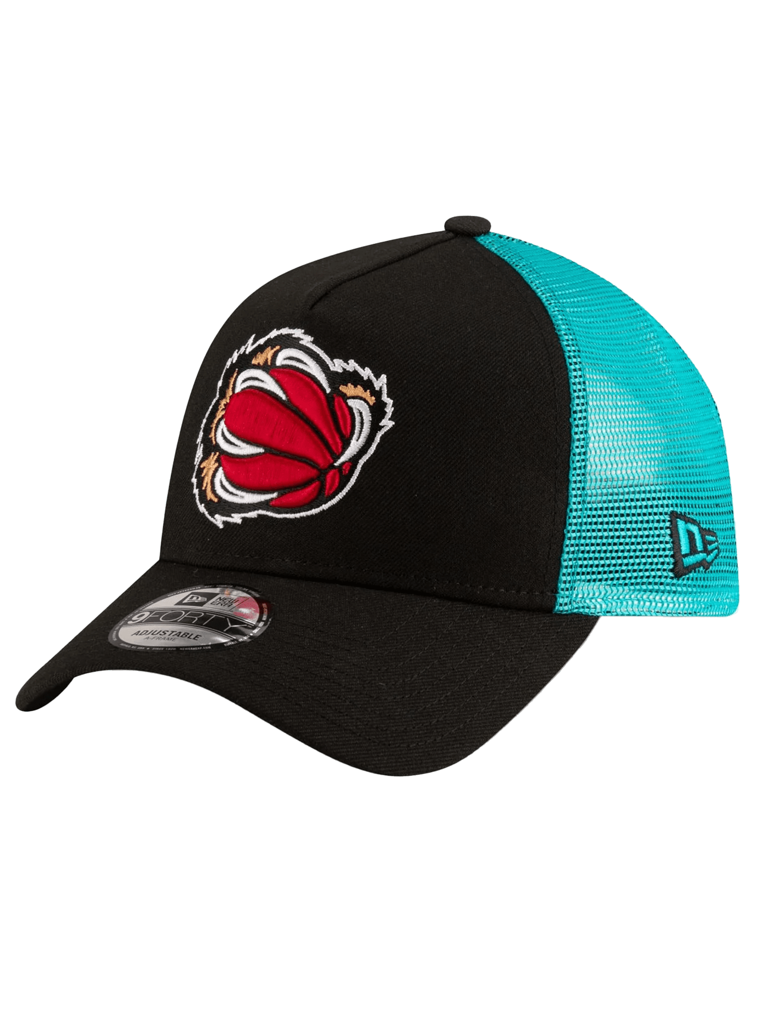 New Era Caps Memphis Grizzlies New Era NBA Classic 9FORTY A-Frame Trucker Snapback Hat - Black