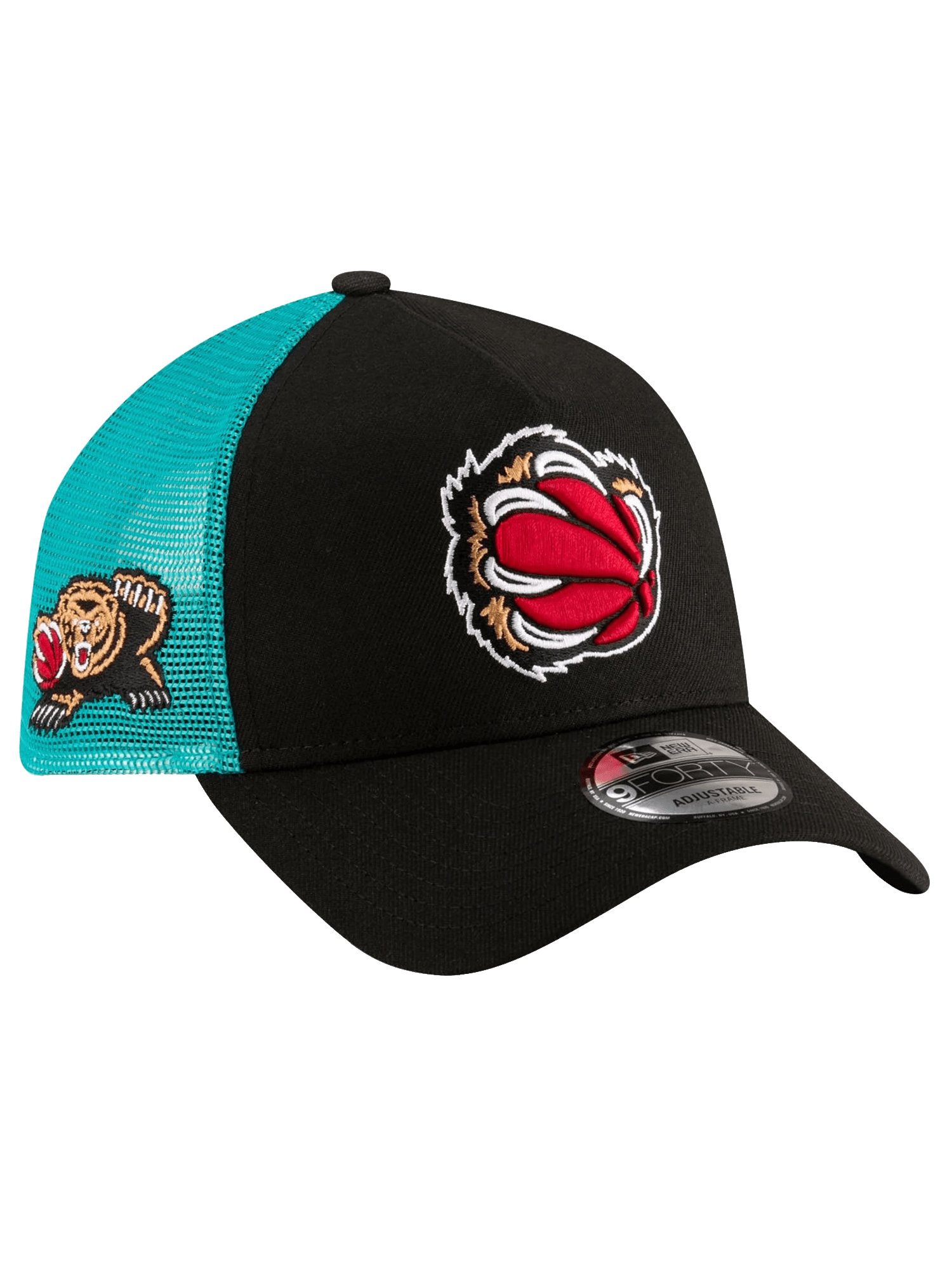 New Era Caps Memphis Grizzlies New Era NBA Classic 9FORTY A-Frame Trucker Snapback Hat - Black