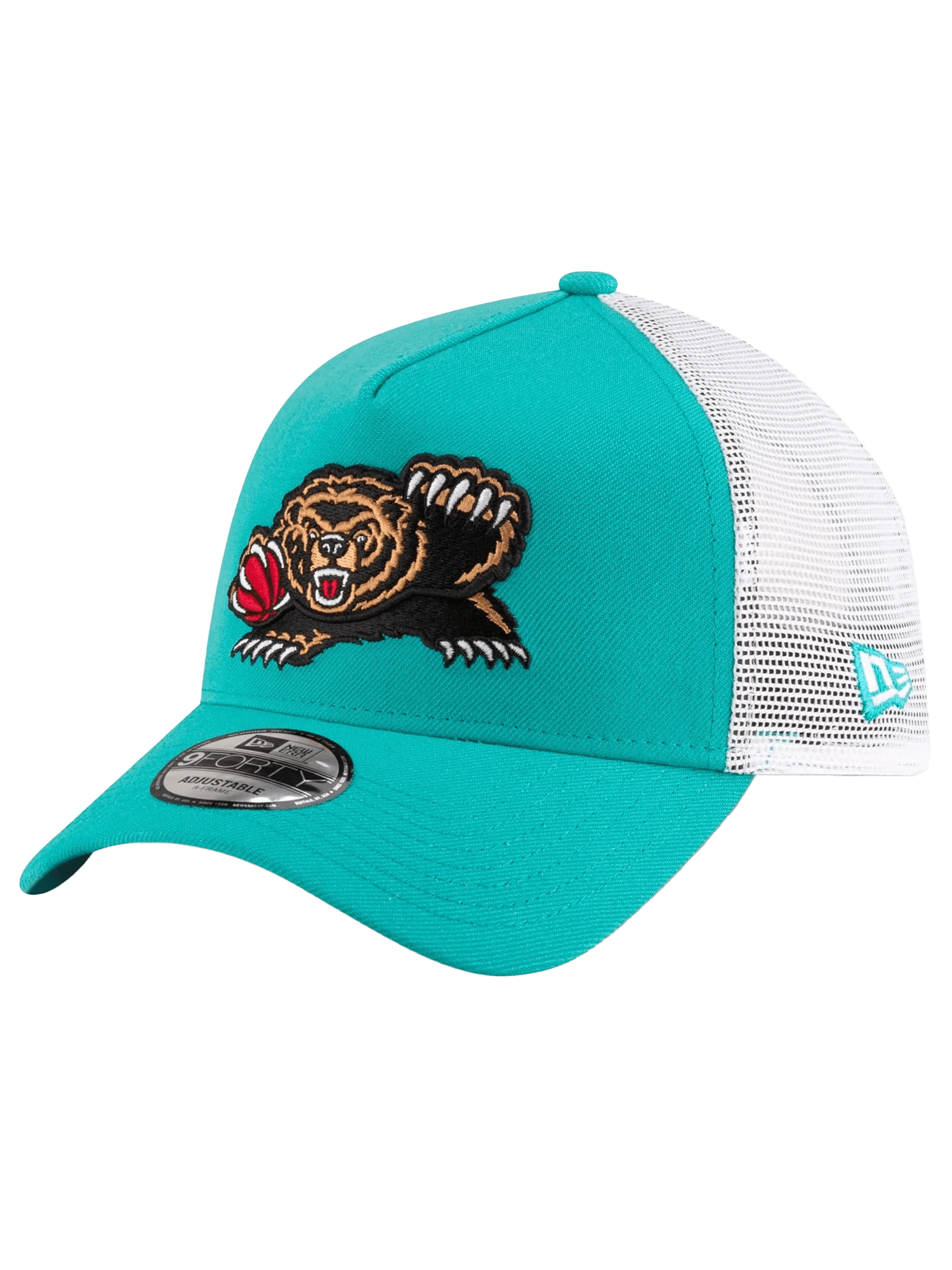New Era Caps Memphis Grizzlies New Era NBA Classic 9FORTY A-Frame Trucker Snapback Hat - Turquoise