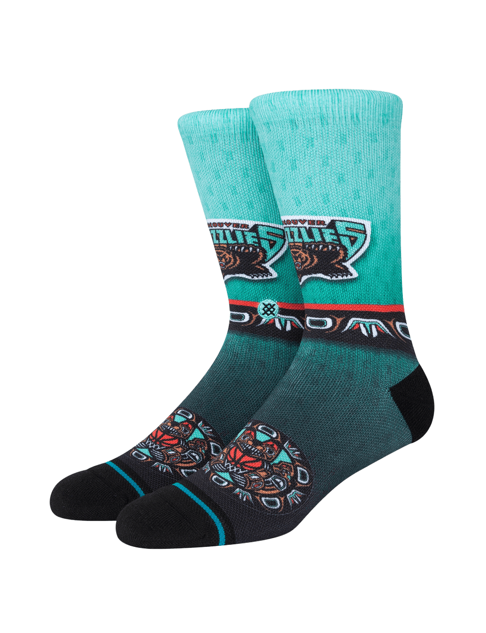 Stance Socks Large (9-12 US) Memphis Grizzlies Stance NBA HWC Throwback Grade Crew Socks