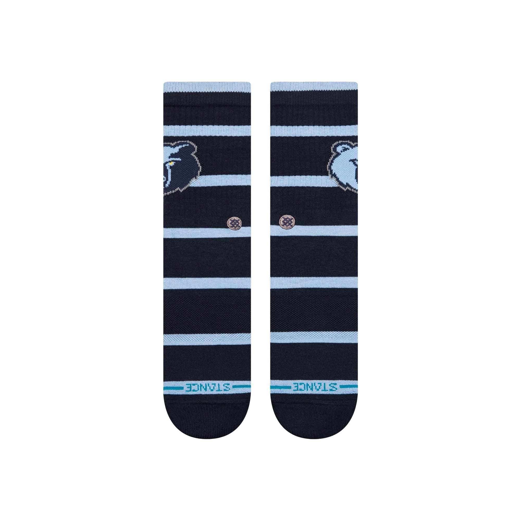 Stance Socks Large (9-12 US) Memphis Grizzlies Stance NBA Team Prep Crew Socks
