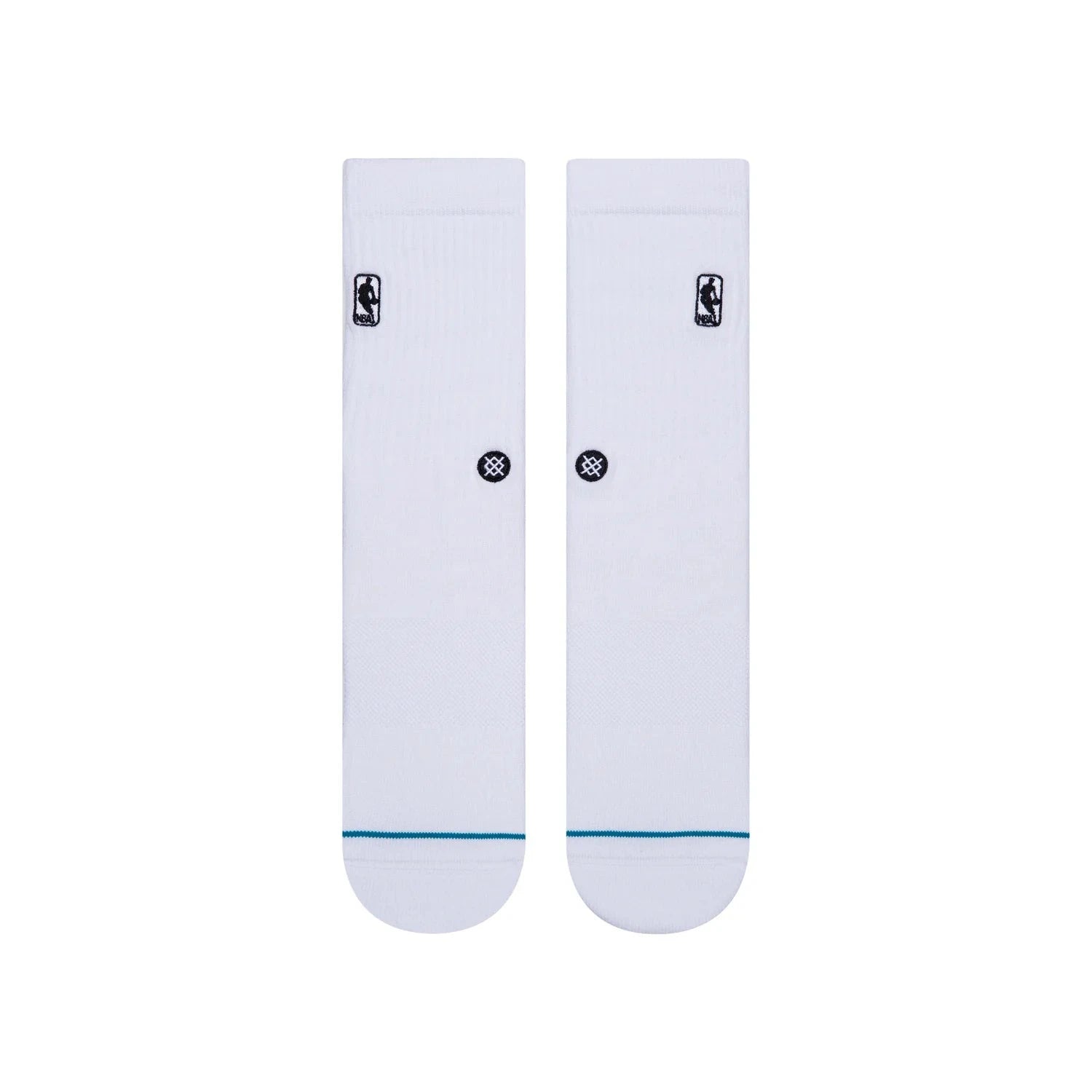 Stance Socks Large (9-12 US) Mens NBA Logoman Stance Black & White Crew Socks - White