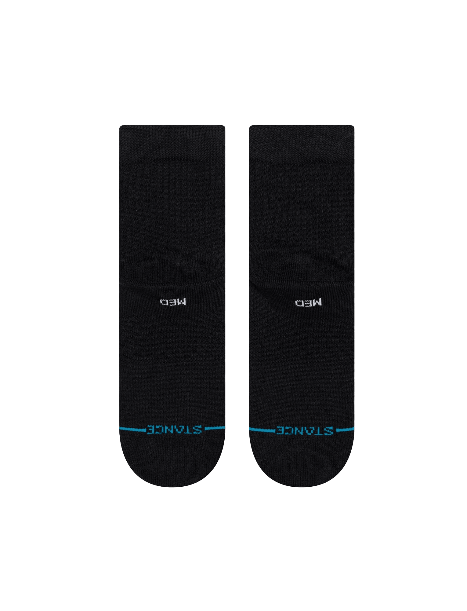 Stance Socks Large (9-12 US) Mens NBA Logoman Stance Black & White Quarter Socks - Black