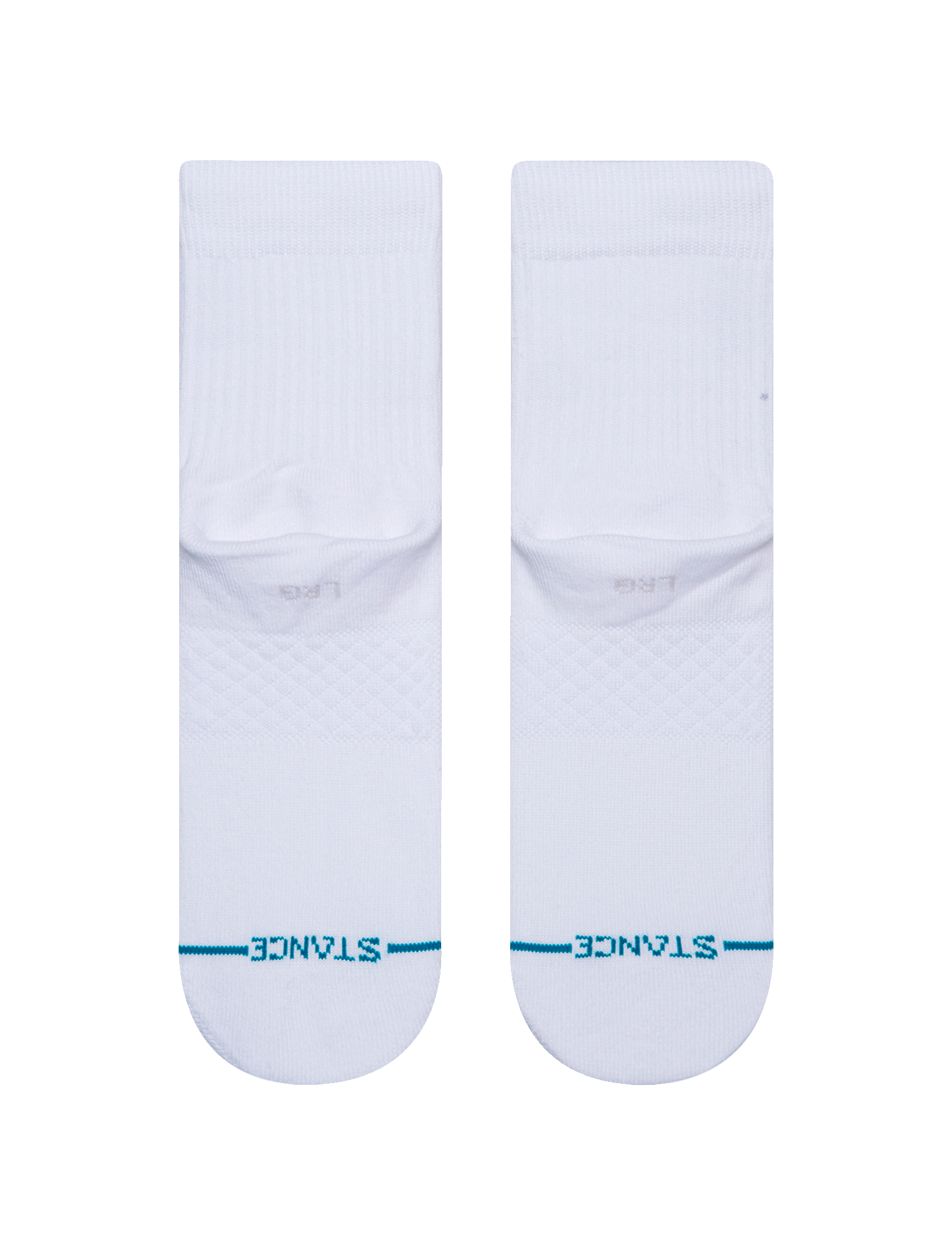 Stance Socks Large (9-12 US) Mens NBA Logoman Stance Black & White Quarter Socks - White
