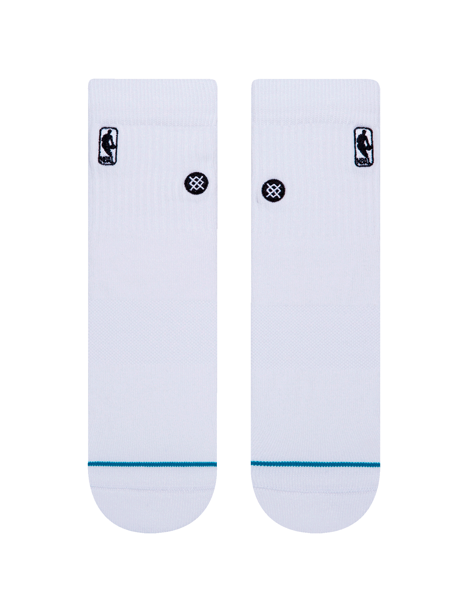 Stance Socks Large (9-12 US) Mens NBA Logoman Stance Black & White Quarter Socks - White
