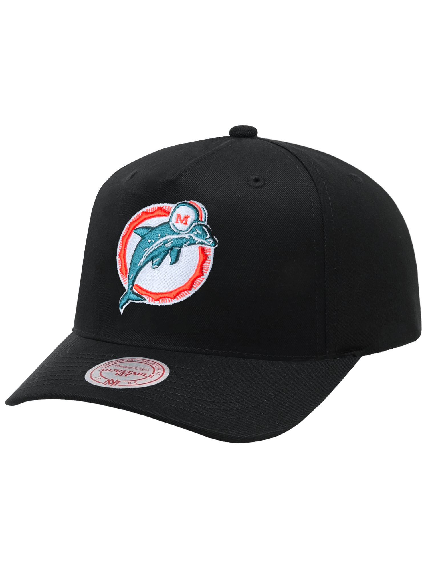 Mitchell And Ness Caps Miami Dolphins Mitchell & Ness NFL Throwback MVP Snapback Hat - Black
