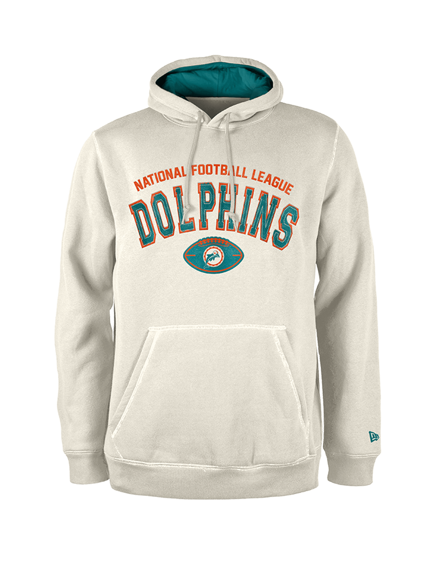 New Era Jumpers Miami Dolphins New Era NFL 24 Sideline Historic Hoodie Jumper - Stone