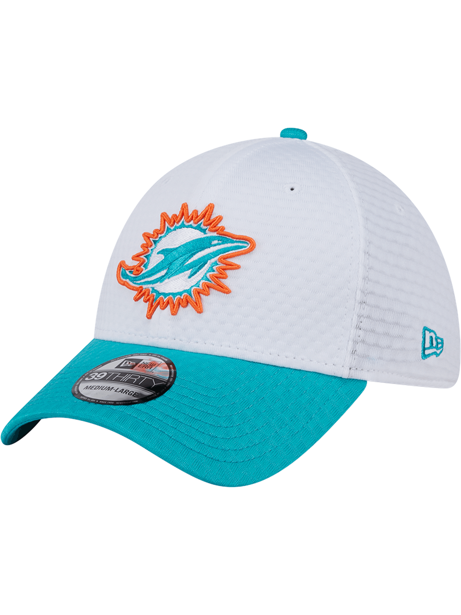 New Era Caps Miami Dolphins New Era NFL 24 Training 39THIRTY Stretch-Fit Hat - White