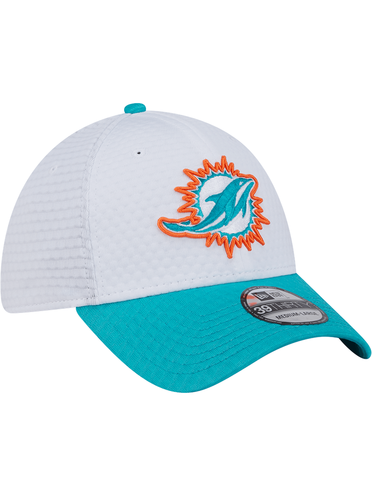 New Era Caps Miami Dolphins New Era NFL 24 Training 39THIRTY Stretch-Fit Hat - White