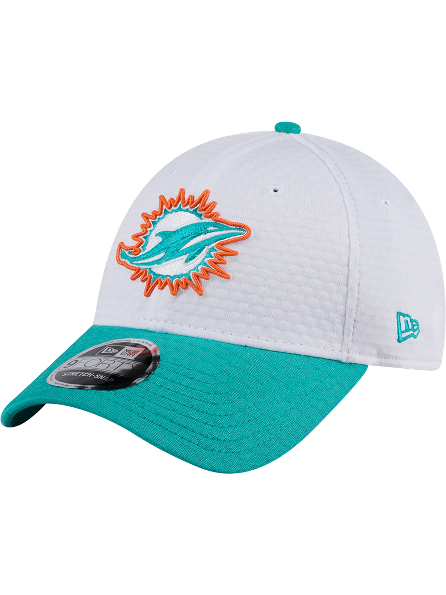 New Era Caps Miami Dolphins New Era NFL 24 Training 9FORTY Stretch-Snapback Hat - White
