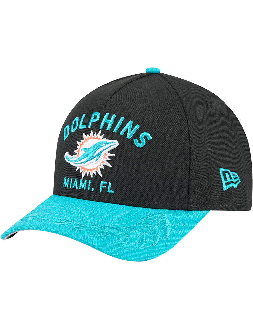New Era Caps Miami Dolphins New Era NFL 25 Draft 9FORTY M-Crown Snapback Hat - Black