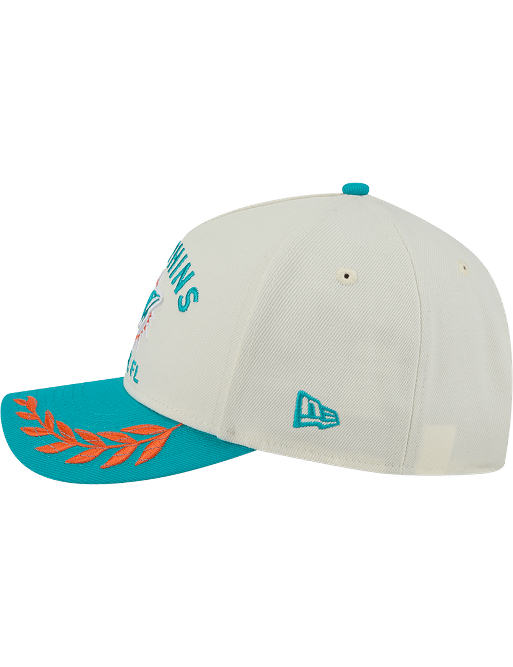 New Era Caps Miami Dolphins New Era NFL 25 Draft 9FORTY M-Crown Snapback Hat - Chrome