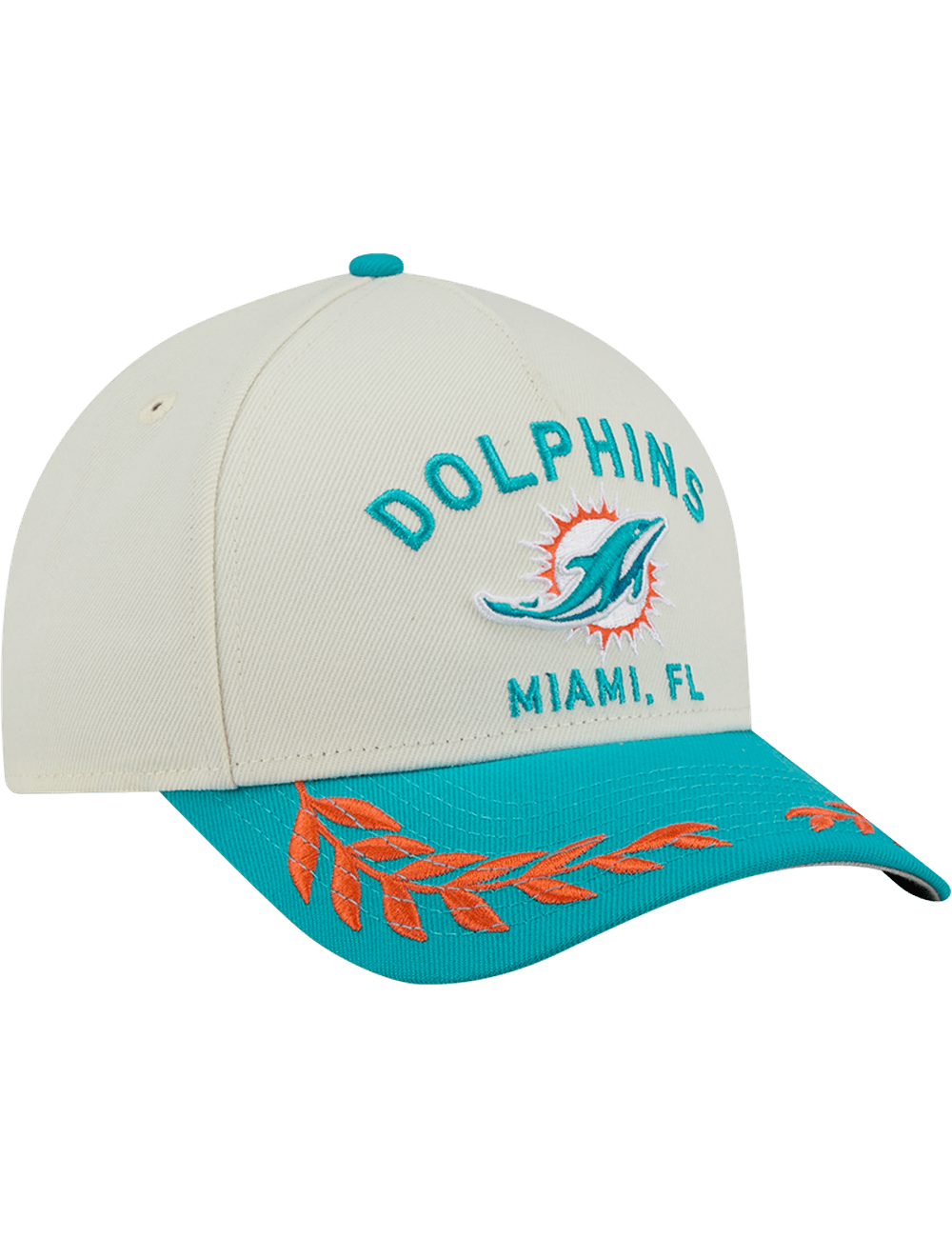 New Era Caps Miami Dolphins New Era NFL 25 Draft 9FORTY M-Crown Snapback Hat - Chrome