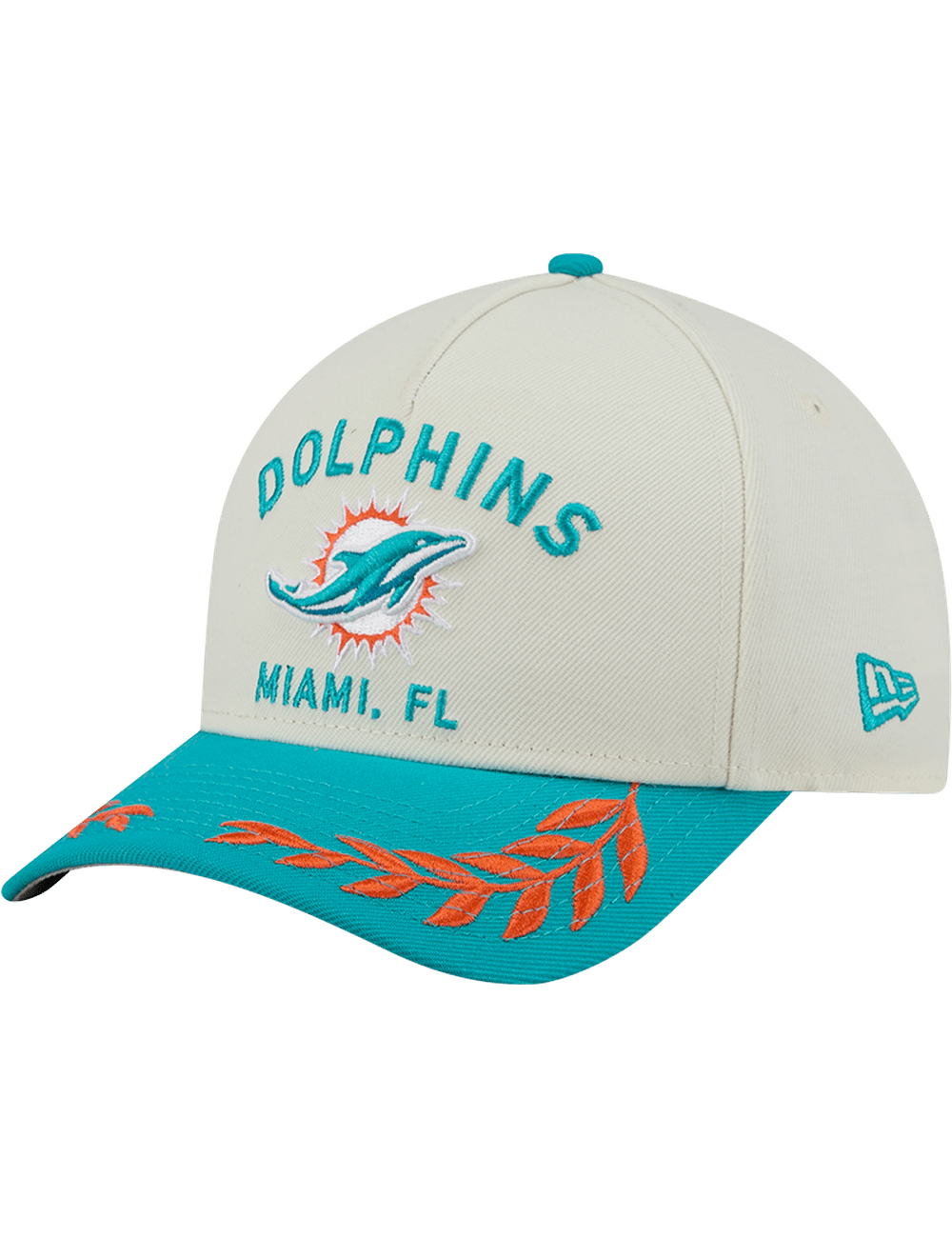 New Era Caps Miami Dolphins New Era NFL 25 Draft 9FORTY M-Crown Snapback Hat - Chrome
