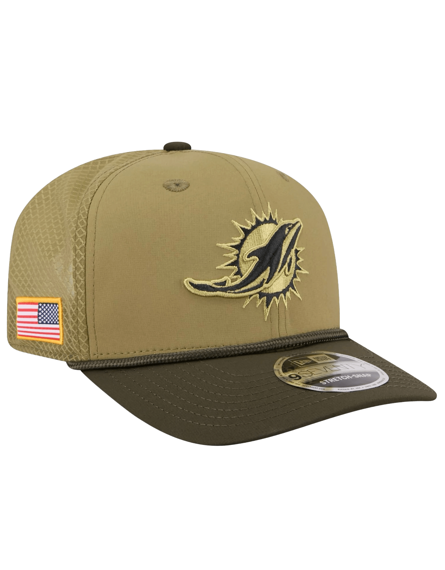 New Era Caps MIami Dolphins New Era NFL 25 Salute To Service 9SEVENTY Stretch-Snapback Hat