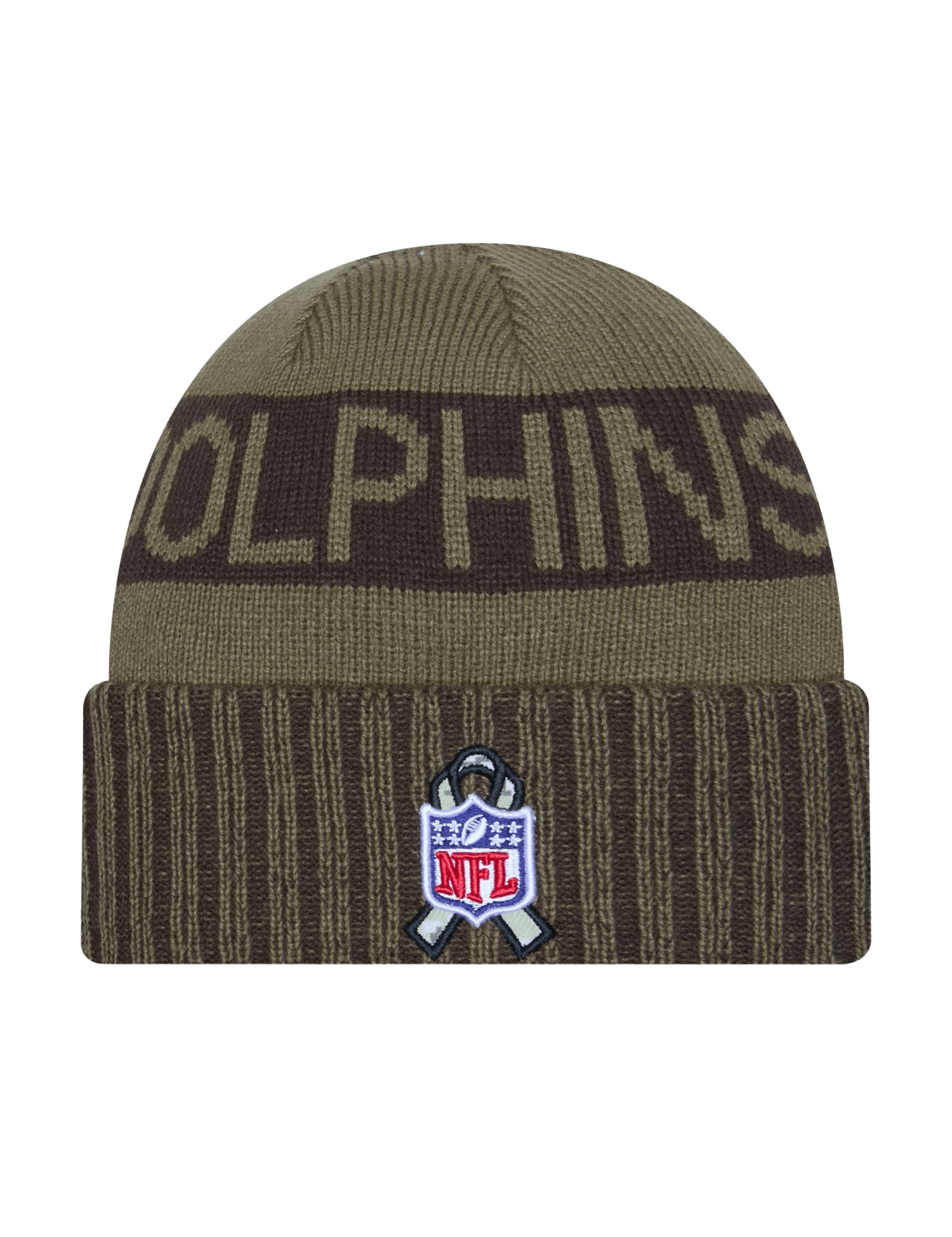 New Era Beanies MIami Dolphins New Era NFL 25 Salute To Service Knit Beanie