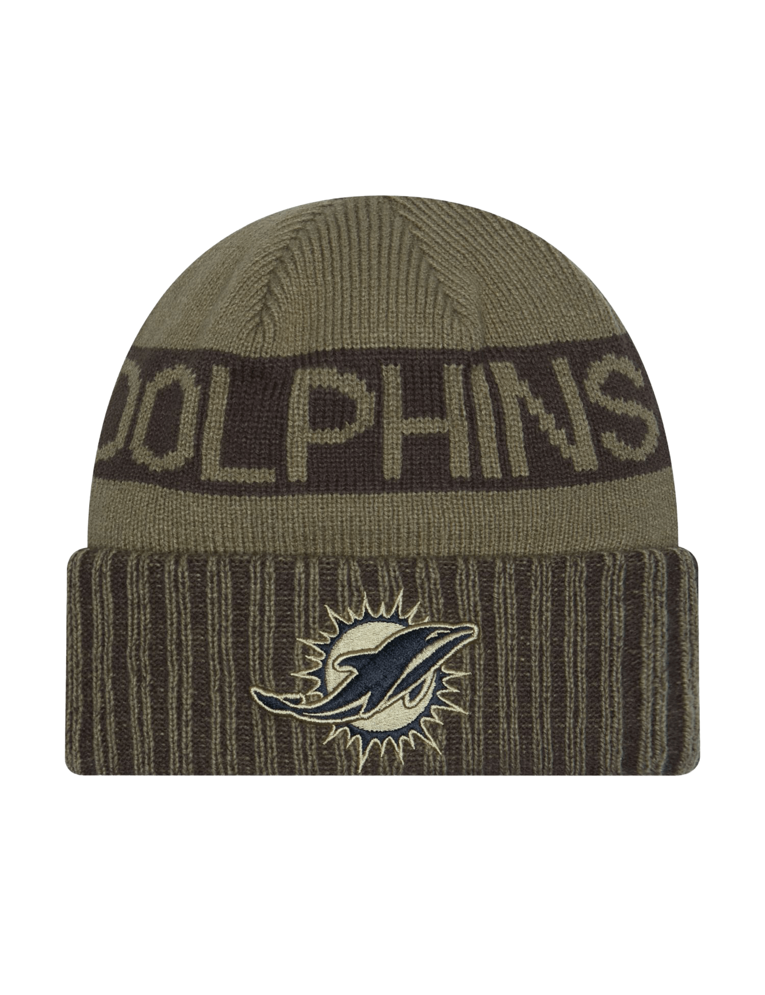 New Era Beanies MIami Dolphins New Era NFL 25 Salute To Service Knit Beanie