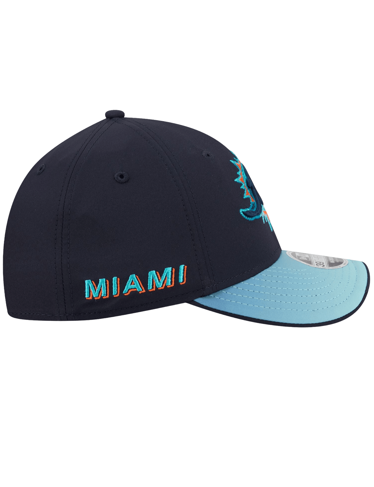 New Era Caps Miami Dolphins New Era NFL 26 Rivalries Sideline 39THIRTY M-Crown Stretch-Fit Hat