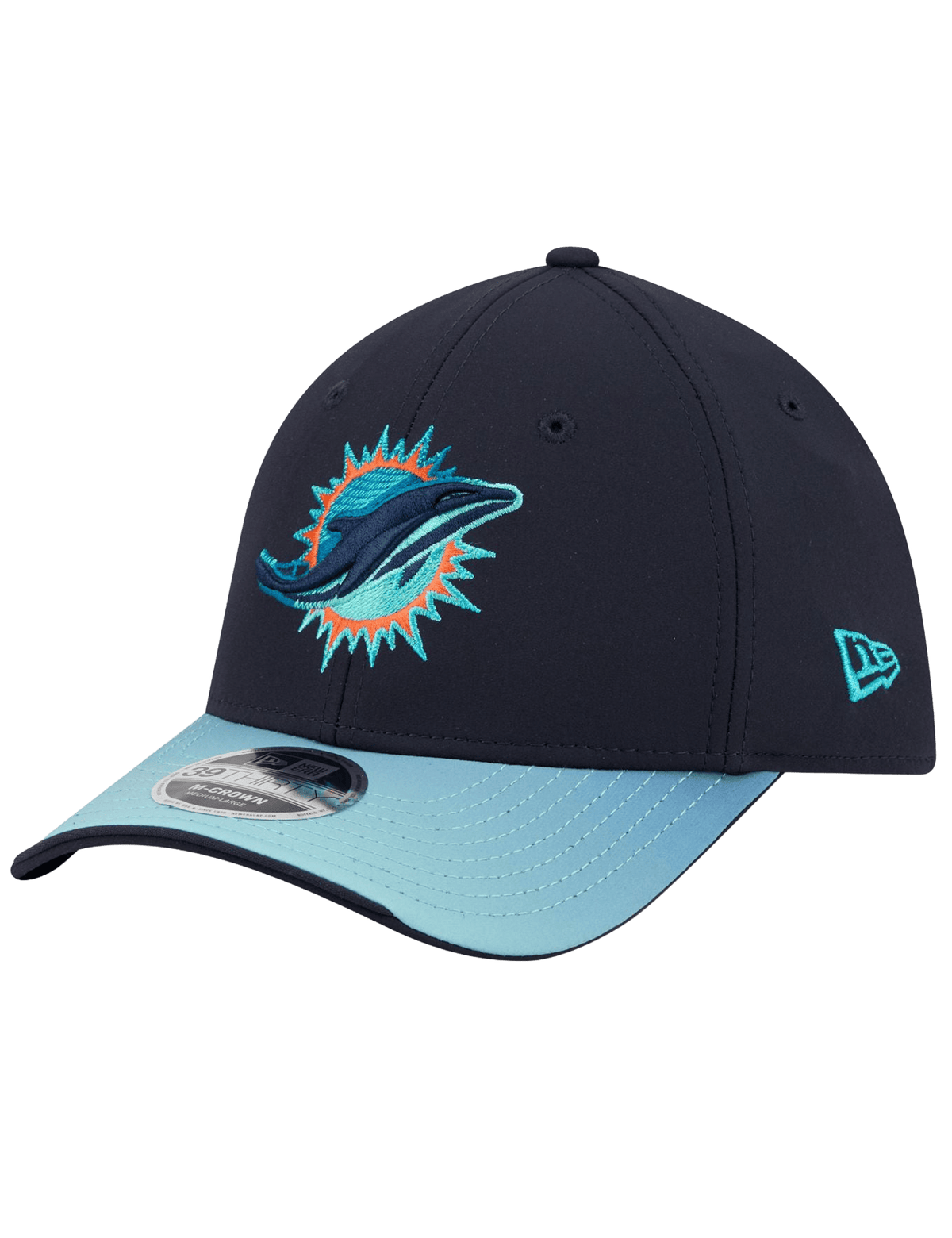 New Era Caps Miami Dolphins New Era NFL 26 Rivalries Sideline 39THIRTY M-Crown Stretch-Fit Hat