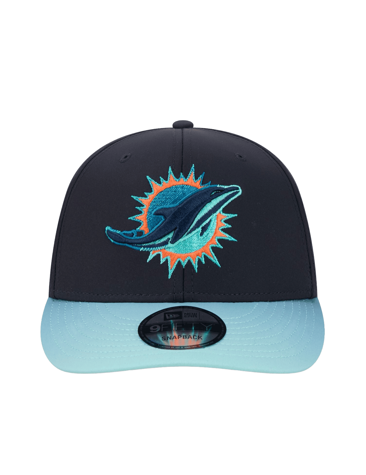 New Era Caps OSFM Miami Dolphins New Era NFL 26 Rivalries Sideline 9FIFTY Pre-Curved Snapback Hat