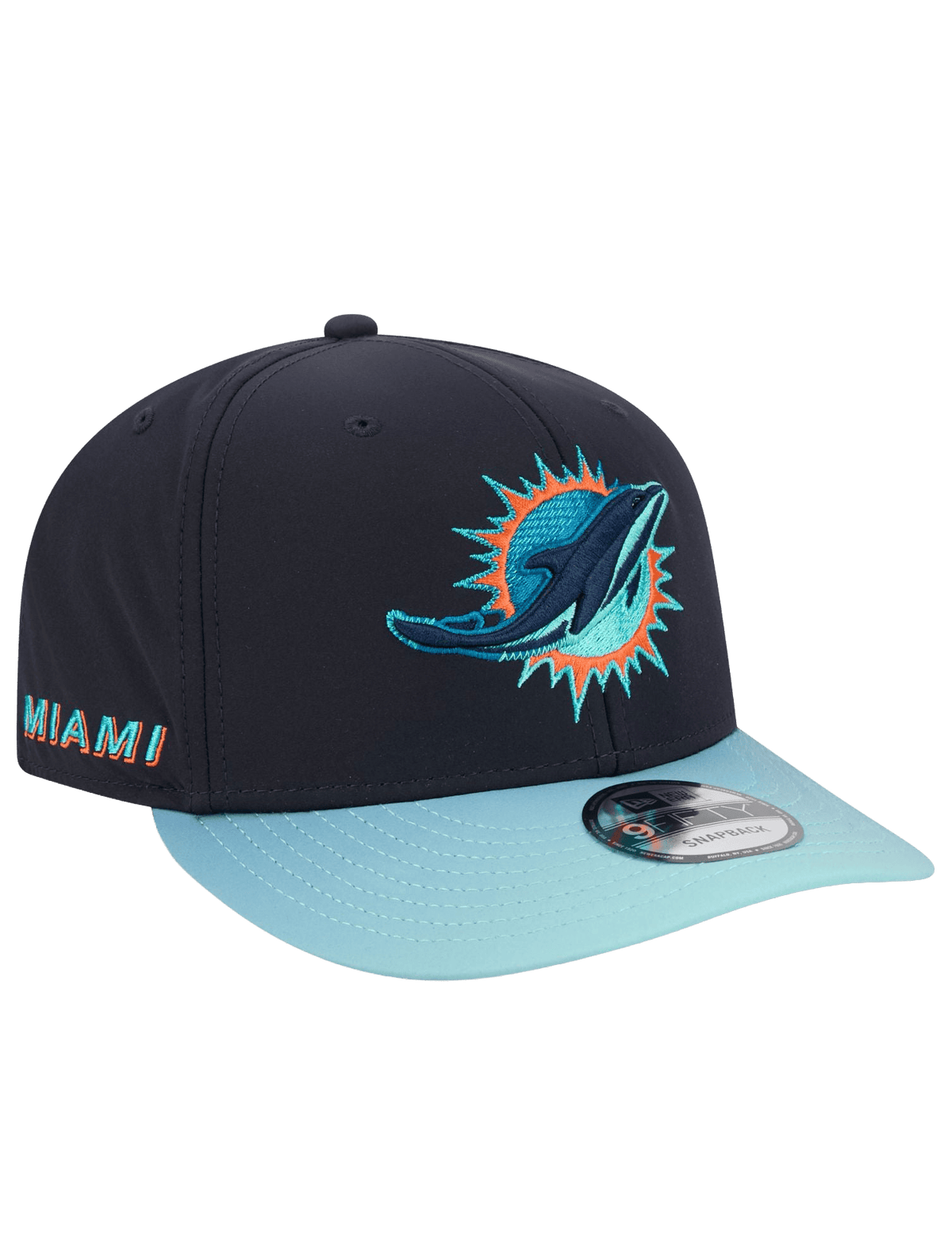 New Era Caps OSFM Miami Dolphins New Era NFL 26 Rivalries Sideline 9FIFTY Pre-Curved Snapback Hat