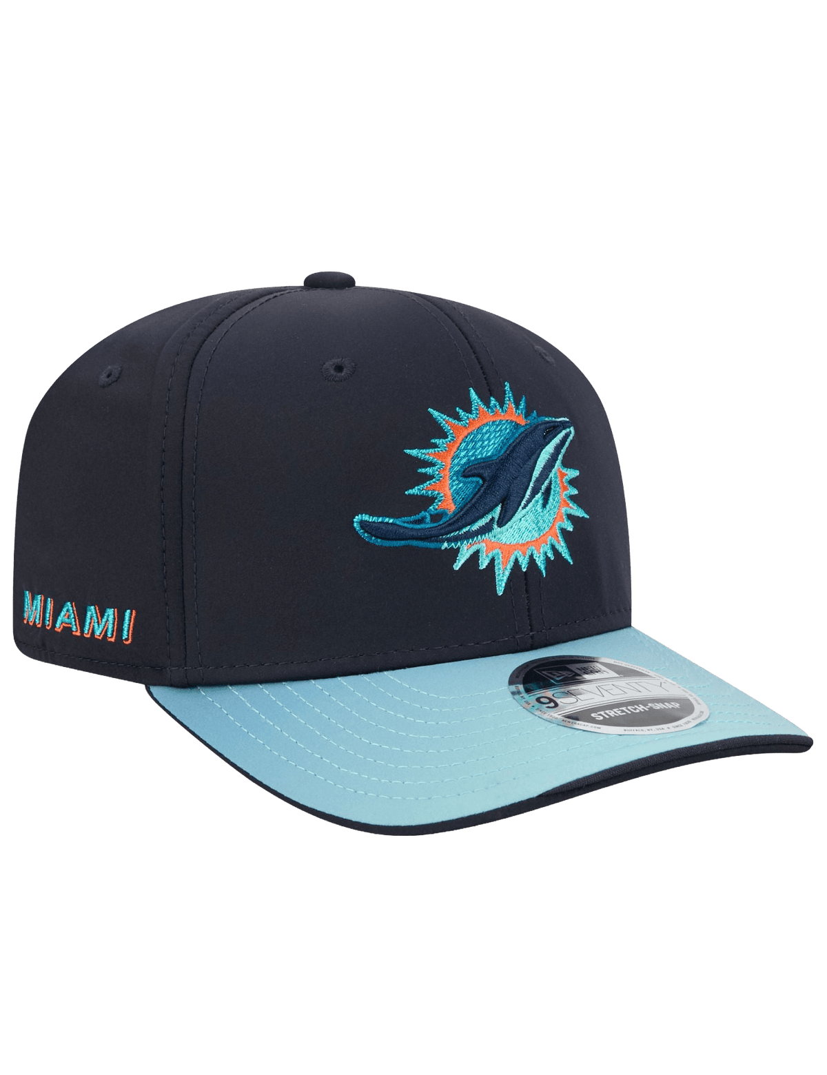 New Era Caps OSFM Miami Dolphins New Era NFL 26 Rivalries Sideline 9SEVENTY Stretch-Snapback Hat