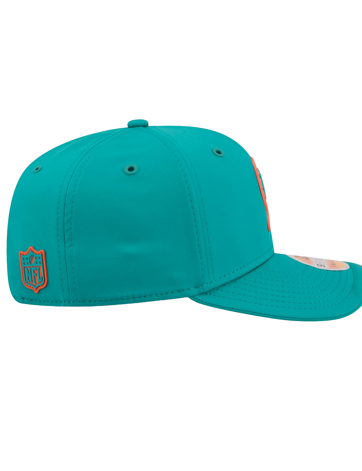 New Era Caps OSFM Miami Dolphins New Era NFL 26 Sideline Historic 9SEVENTY Stretch-Snapback Hat - Dark Aqua
