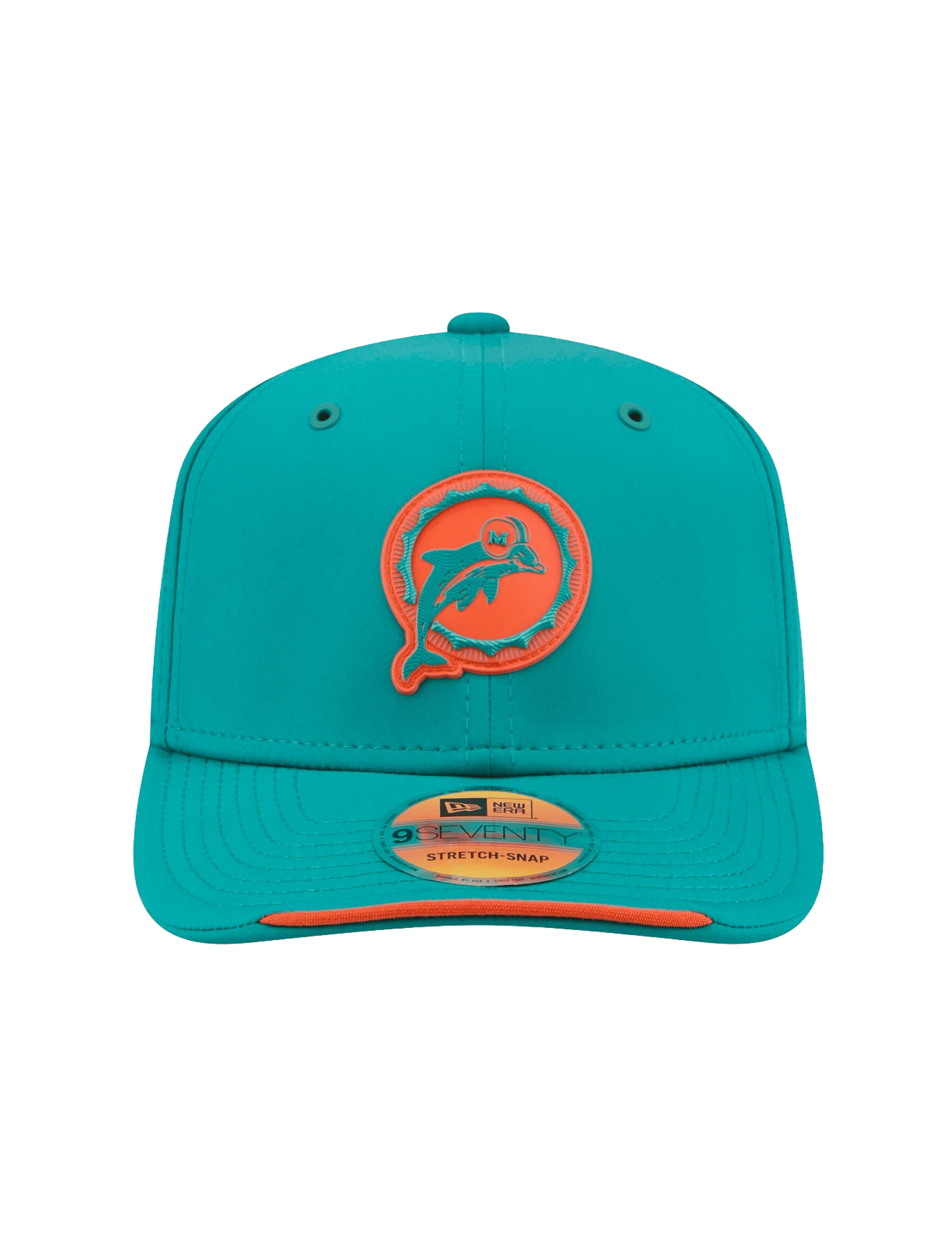 New Era Caps OSFM Miami Dolphins New Era NFL 26 Sideline Historic 9SEVENTY Stretch-Snapback Hat - Dark Aqua