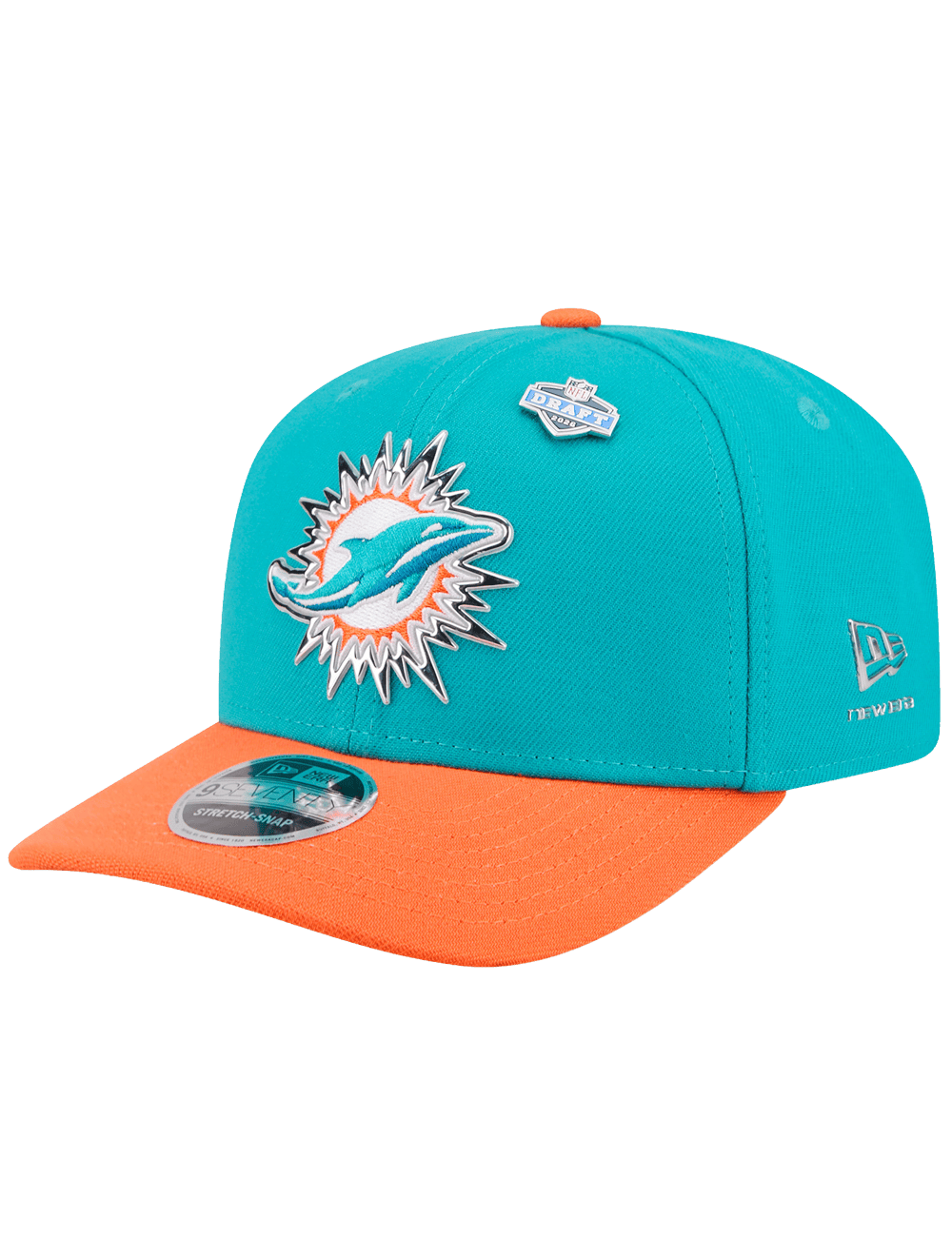 New Era Caps OSFM Miami Dolphins New Era NFL Draft 26 9SEVENTY Stretch-Snapback Hat