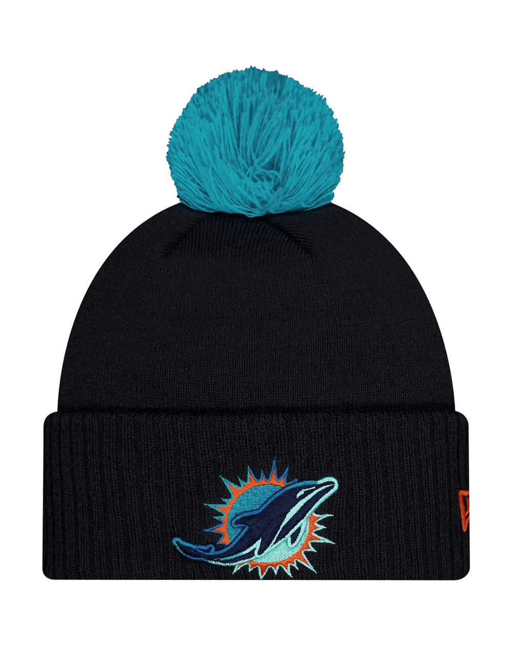 New Era Beanies MIami Dolphins New Era NFL Rivalries Pom Knit Beanie