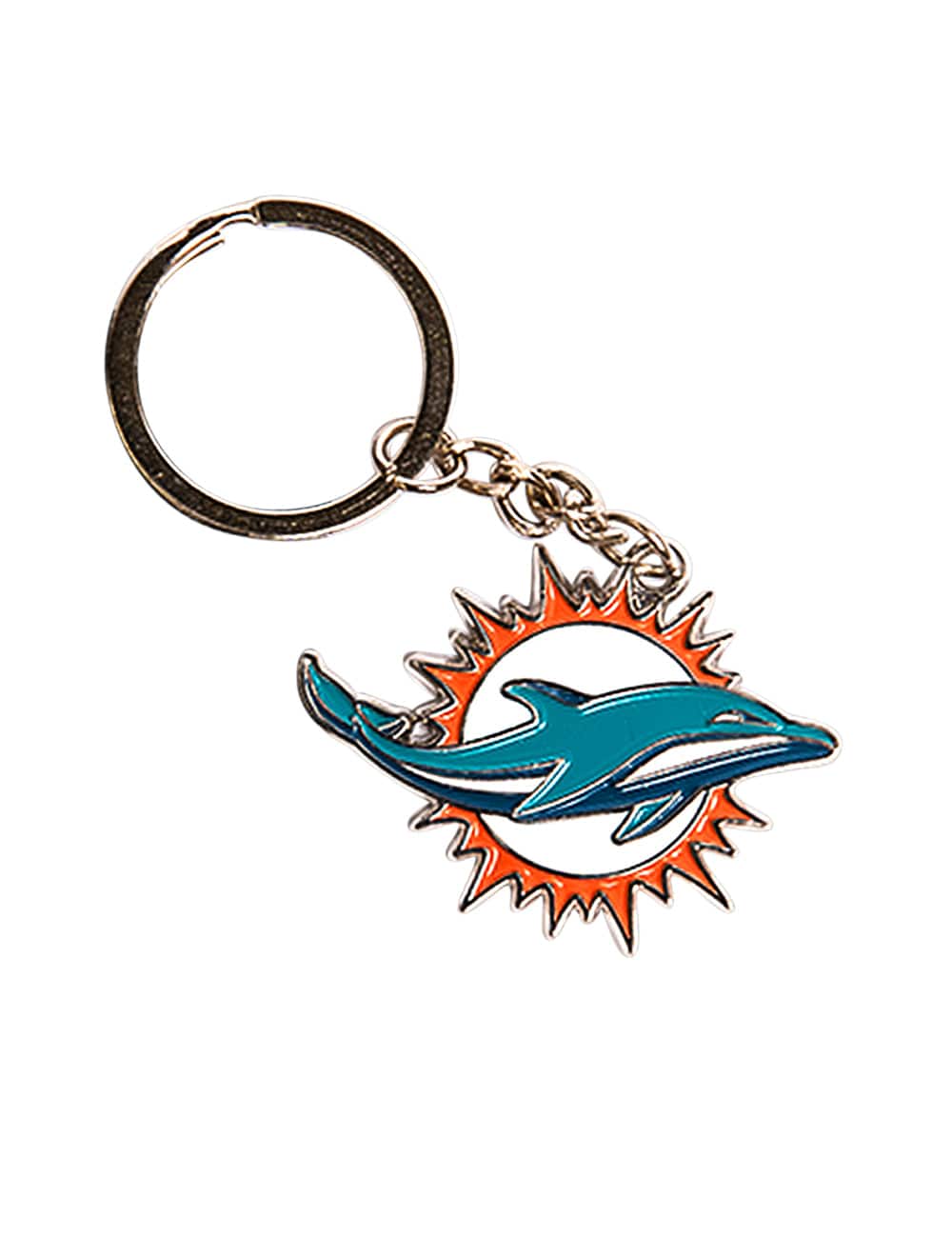 NFL Branded Accessories Miami Dolphins NFL Team Logo Steel Keyring