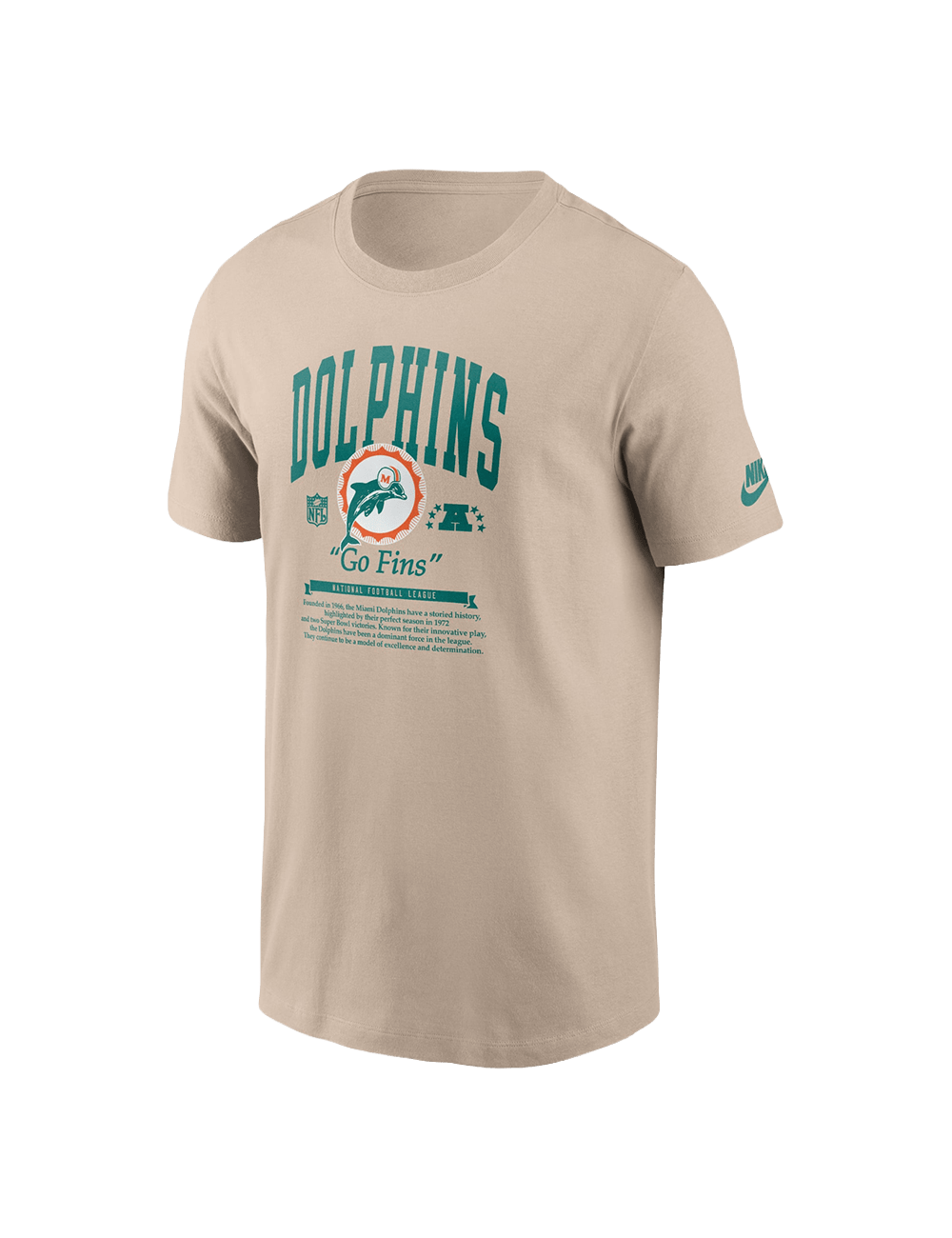 Nike T-Shirts Miami Dolphins Nike NFL Rewind 2 Hit T-Shirt - Sand