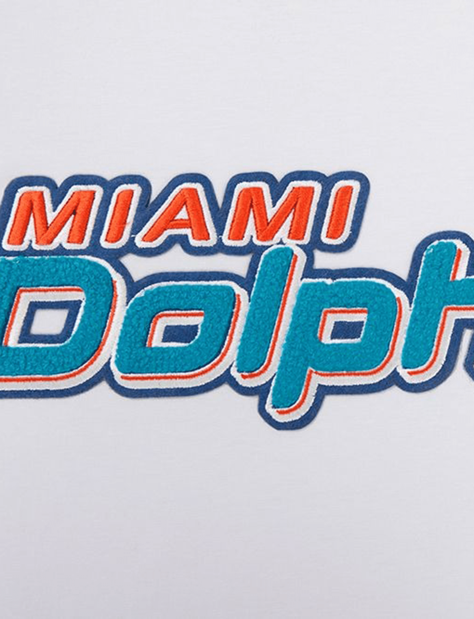 Pro Standard T-Shirts Miami Dolphins Pro Standard NFL Classic Chenille Flex T-Shirt - White