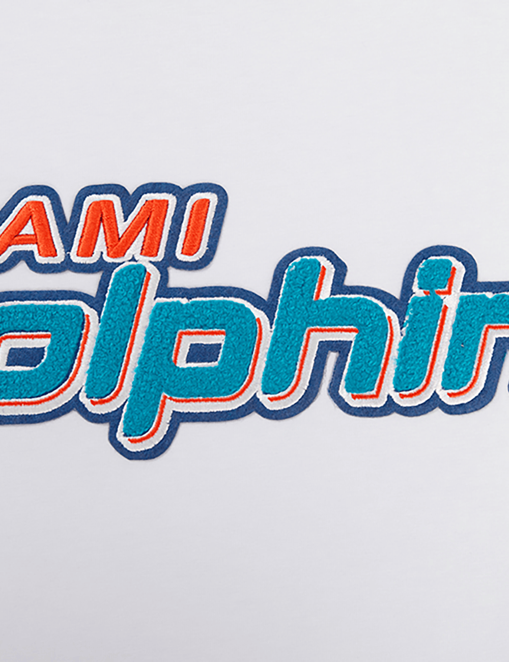 Pro Standard T-Shirts Miami Dolphins Pro Standard NFL Classic Chenille Flex T-Shirt - White