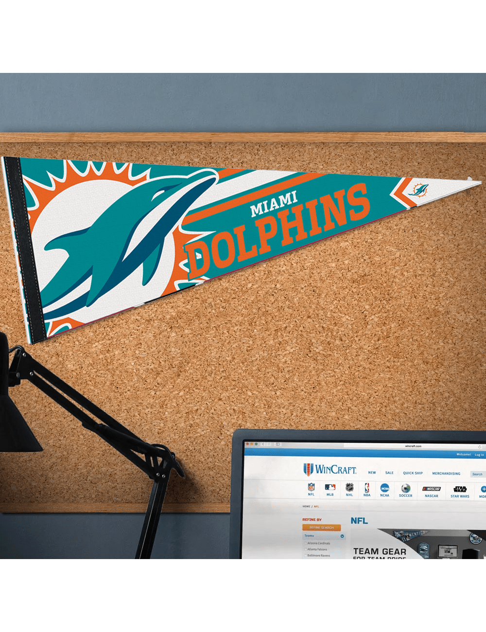 Wincraft Accessories Miami Dolphins Wincraft NFL Team Premium 12" x 30" Pennant
