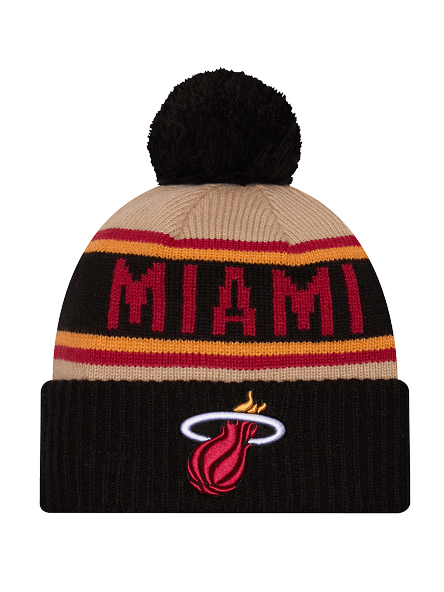 New Era Beanies Miami Heat New Era NBA 24 Draft Knit Beanie - Tan