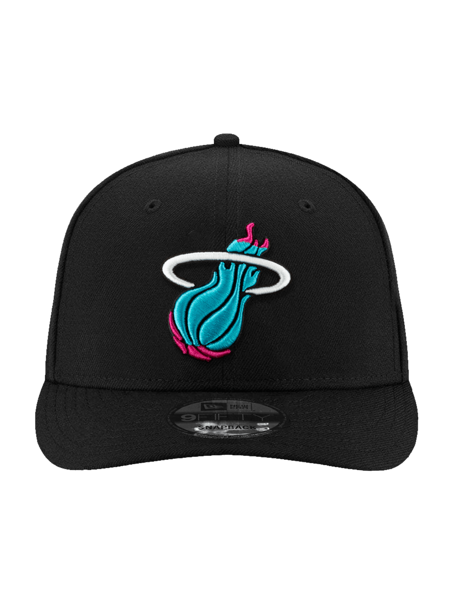 New Era Caps Miami Heat New Era NBA City Alt 9FIFTY Pre-Curved Snapback Hat - Black
