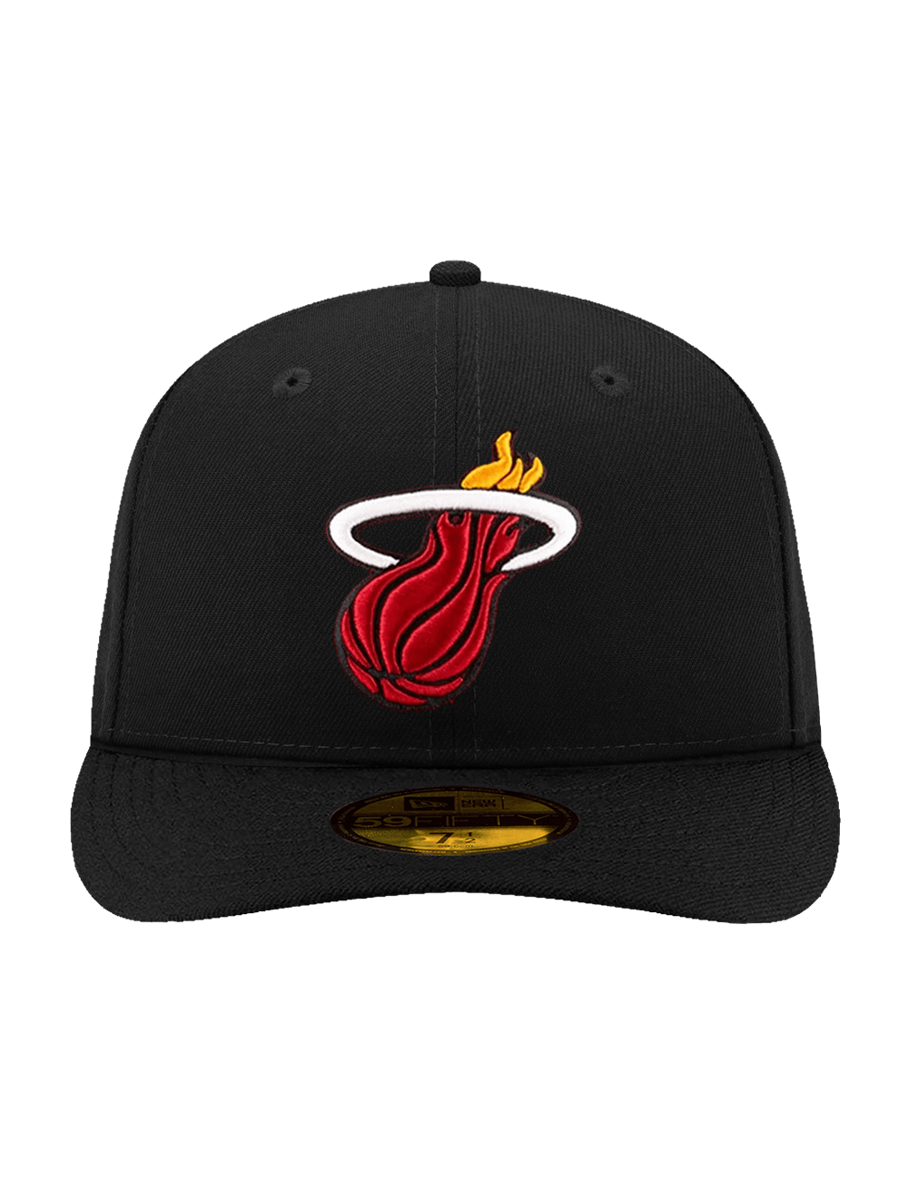 New Era Caps Miami Heat New Era NBA Team 59FIFTY Pre-Curved Fitted Hat - Black