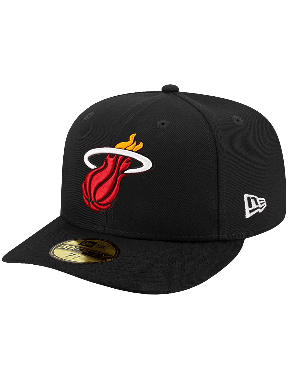 New Era Caps Miami Heat New Era NBA Team 59FIFTY Pre-Curved Fitted Hat - Black