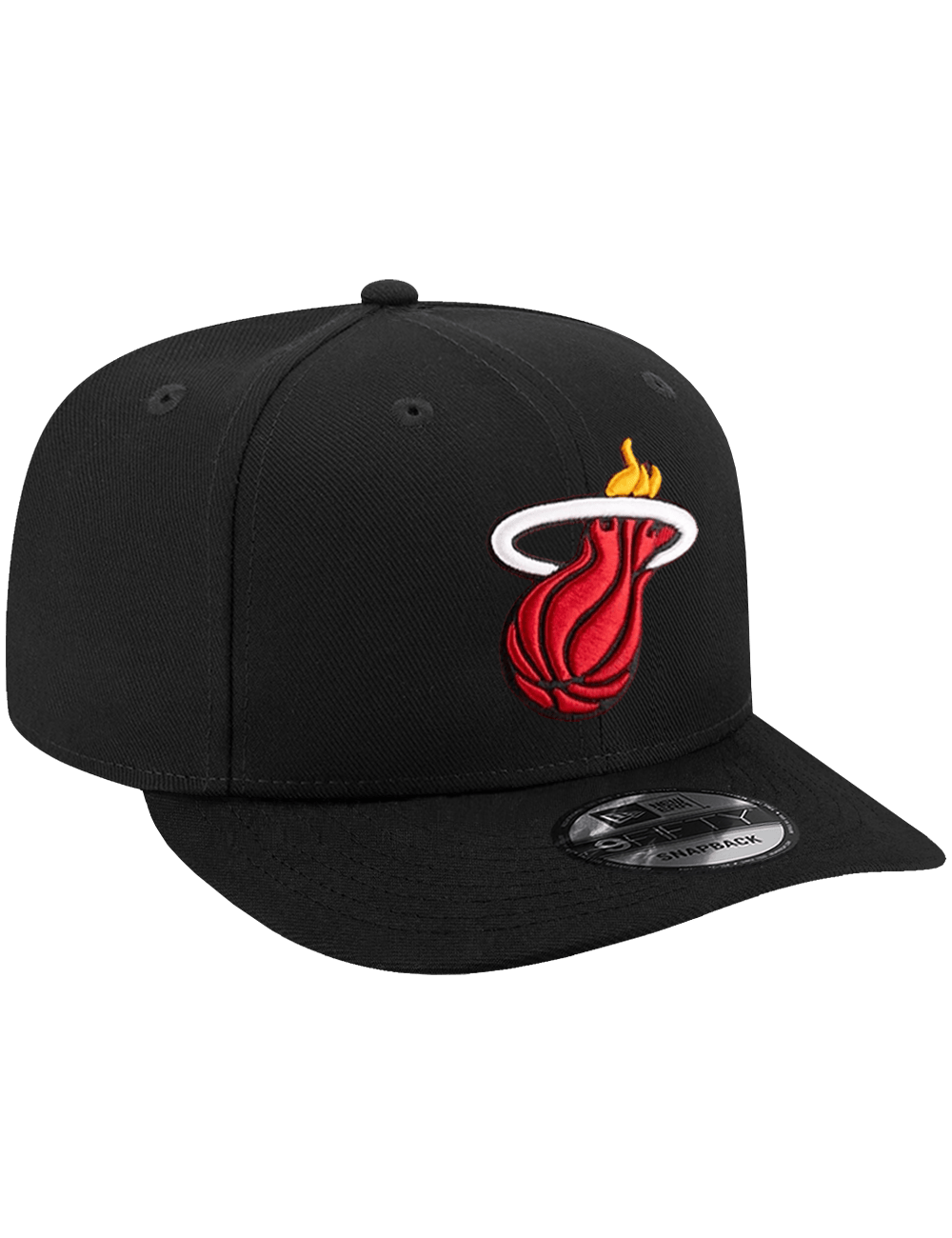 New Era Caps OSFA Miami Heat New Era NBA Team 9FIFTY Pre-Curved Snapback Hat - Black
