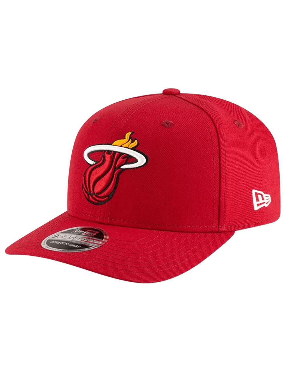 New Era Caps Miami Heat New Era NBA Team 9SEVENTY Stretch-Snapback Hat - Dark Red