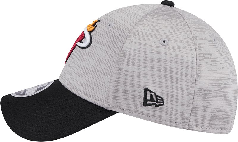 New Era Caps Miami Heat New Era NBA Team Active Digi-Tech 9FORTY Snapback Hat - Graphite Grey