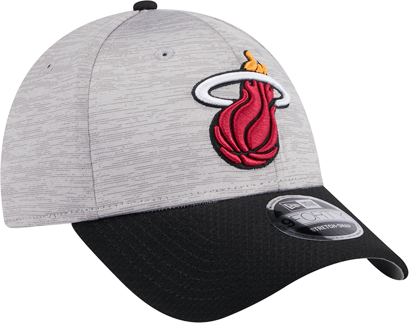 New Era Caps Miami Heat New Era NBA Team Active Digi-Tech 9FORTY Snapback Hat - Graphite Grey